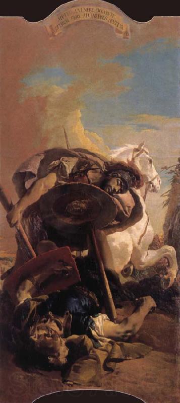 Giovanni Battista Tiepolo The death of t he consul Brutus in single combat with aruns Spain oil painting art